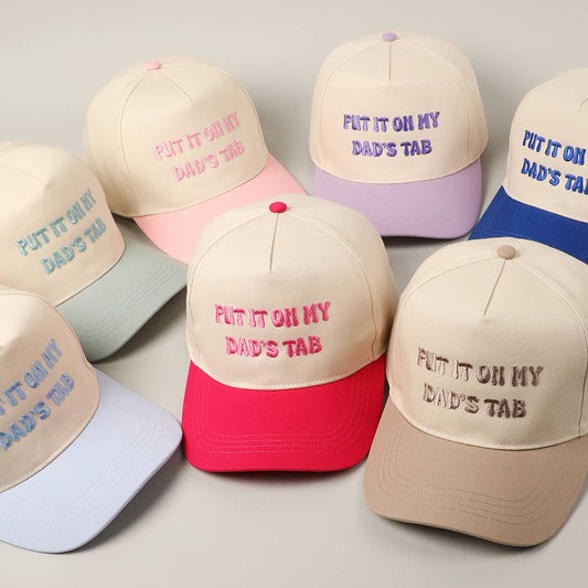 Put It On My Dad's Tab Embroidery Two-Tone Hat