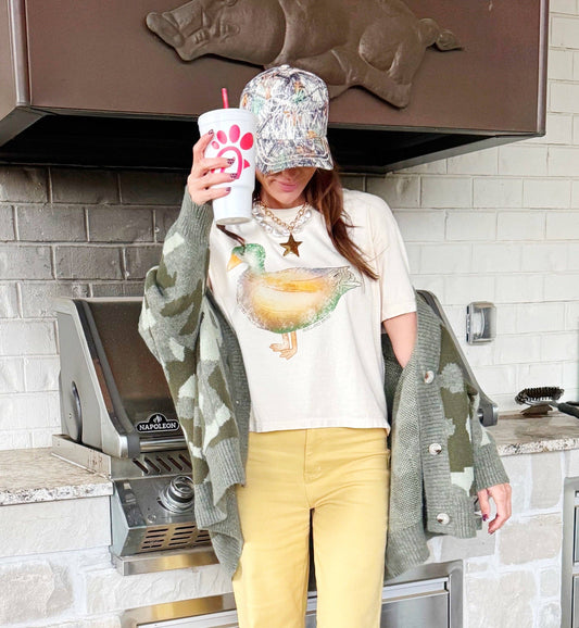 Poppy & Pine - Mallard Muse Crop Tee