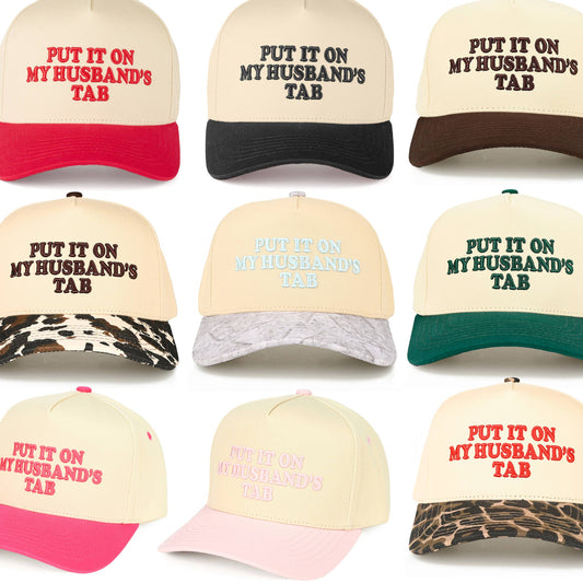 Hana - C.C PUT IT ON MY HUSBAND'S TAB Letter Trucker Hat