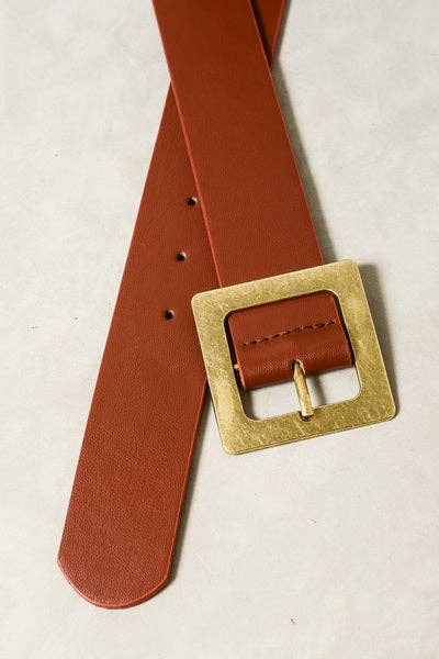 JOSSLYN by wall to wall - CLASSIC OVERSIZED SQUARE BUCKLE BELTS | 40BT604