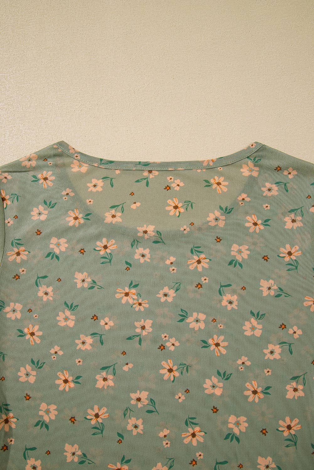 66DISCO - Western Vintage Floral Southern Style Mesh Long Sleeve Top