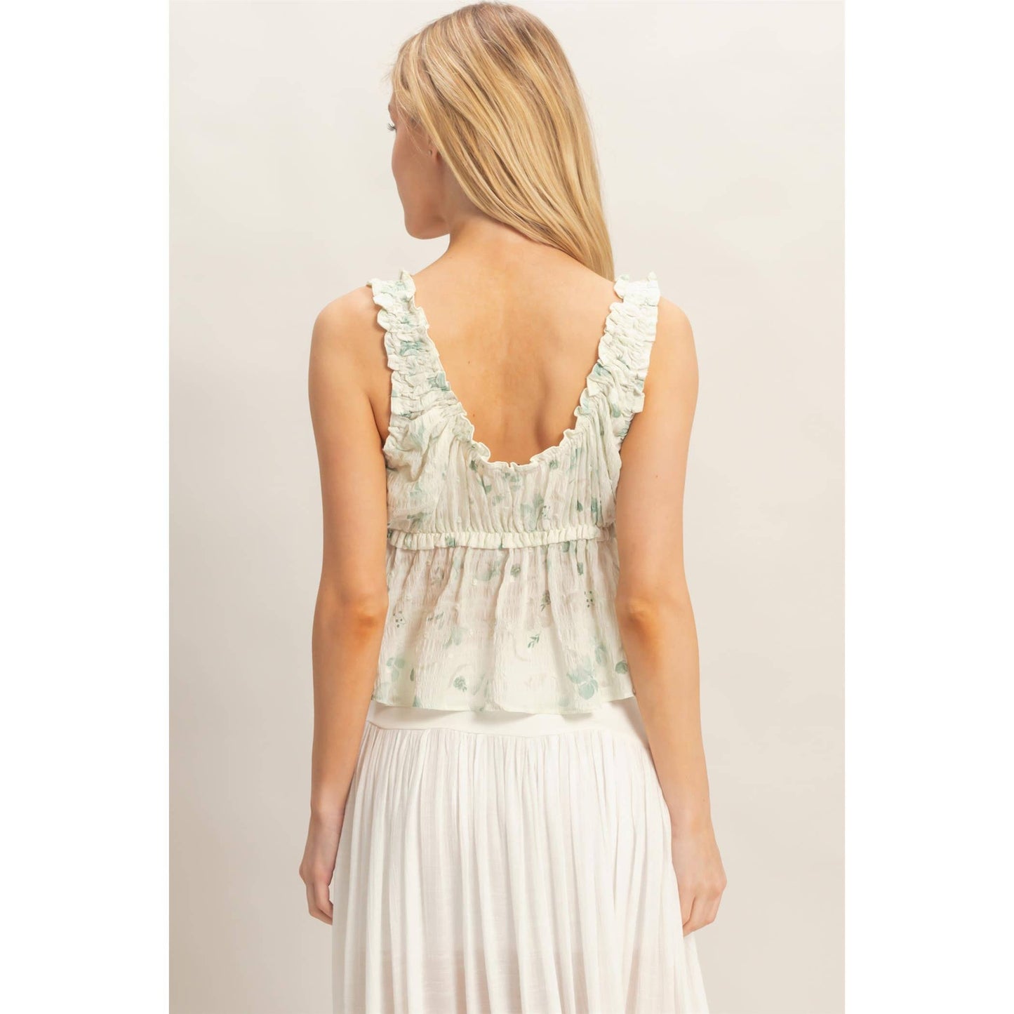 Swiss Dot Peplum Top