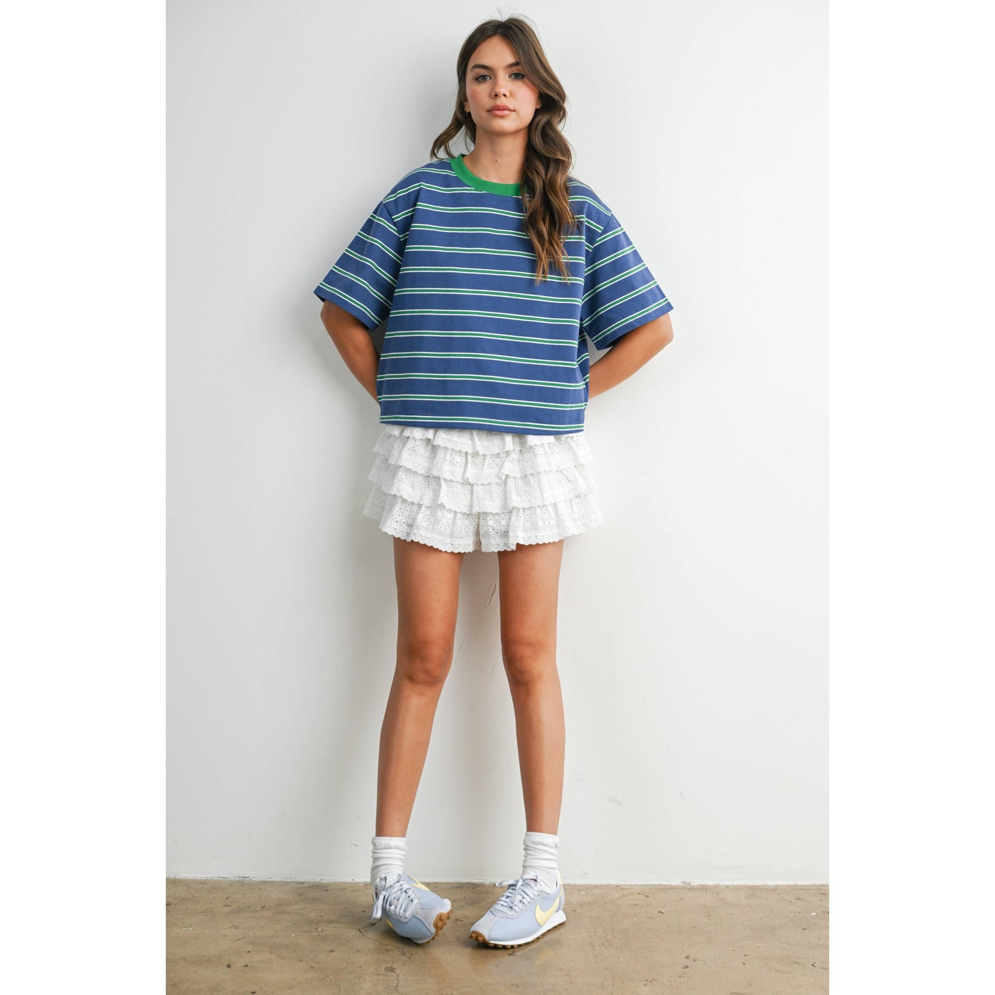 Cropped T-Shirt with stripes