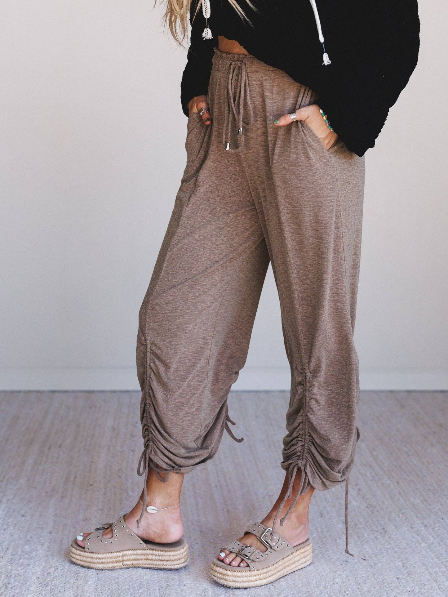 Solie Cinched Pants - Mocha