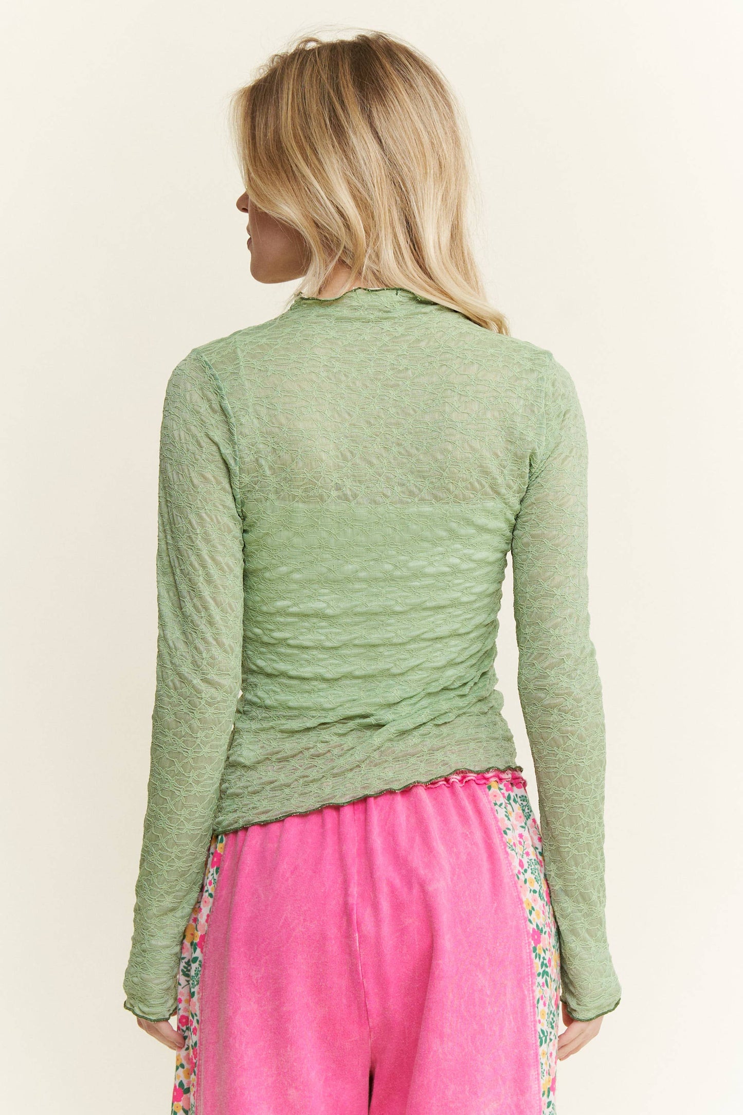 Mesh Floral Lace Layering top HT6578P1