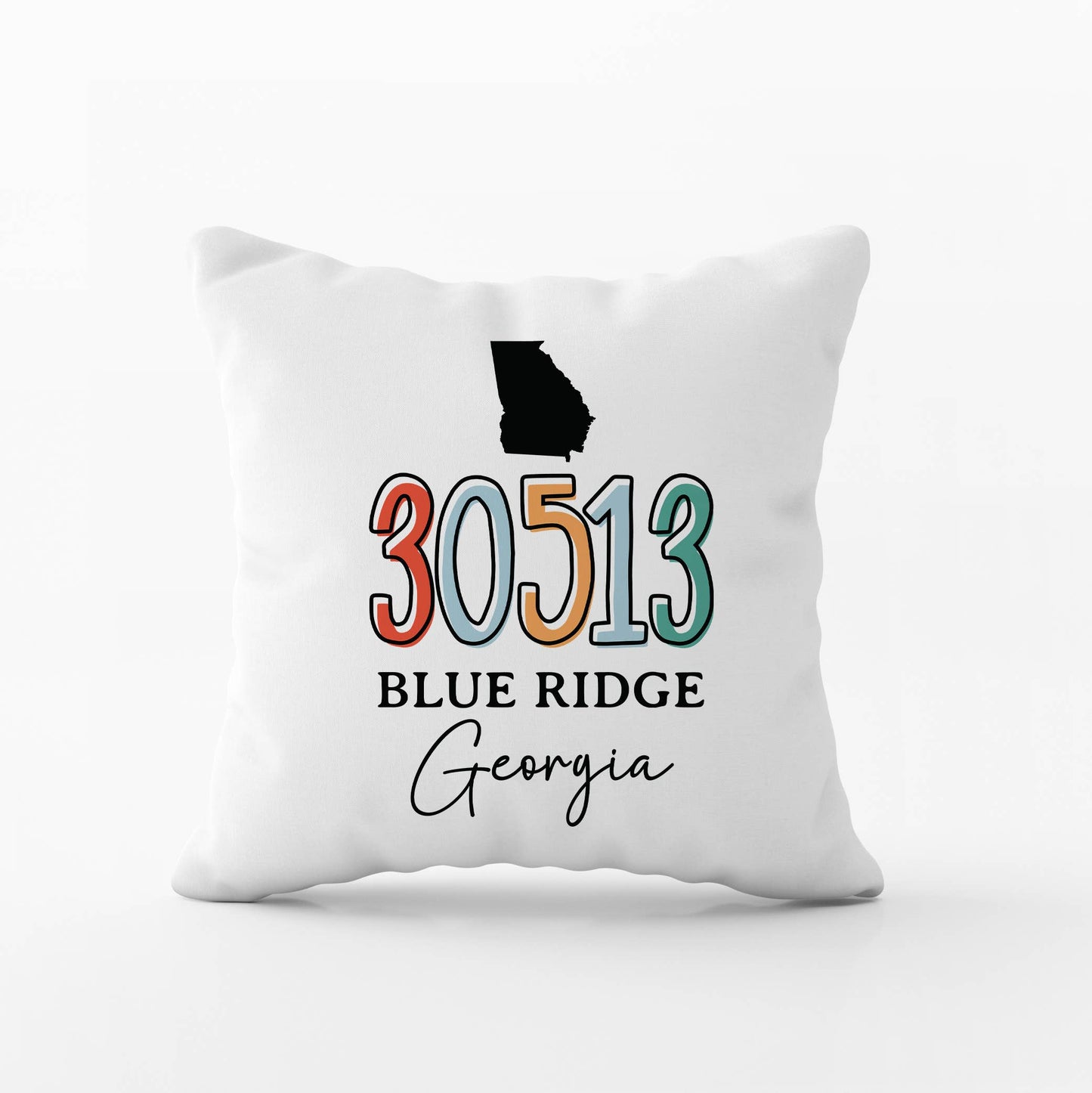 Custom Localization Pillow, Personalize Zip Code City State