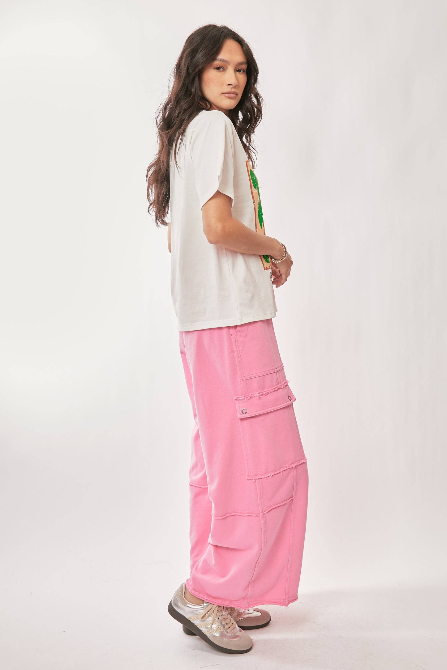 Davi & Dani - FLOWER MARKET WITH FLORAL GRAPHIC PRINT KNIT TOP