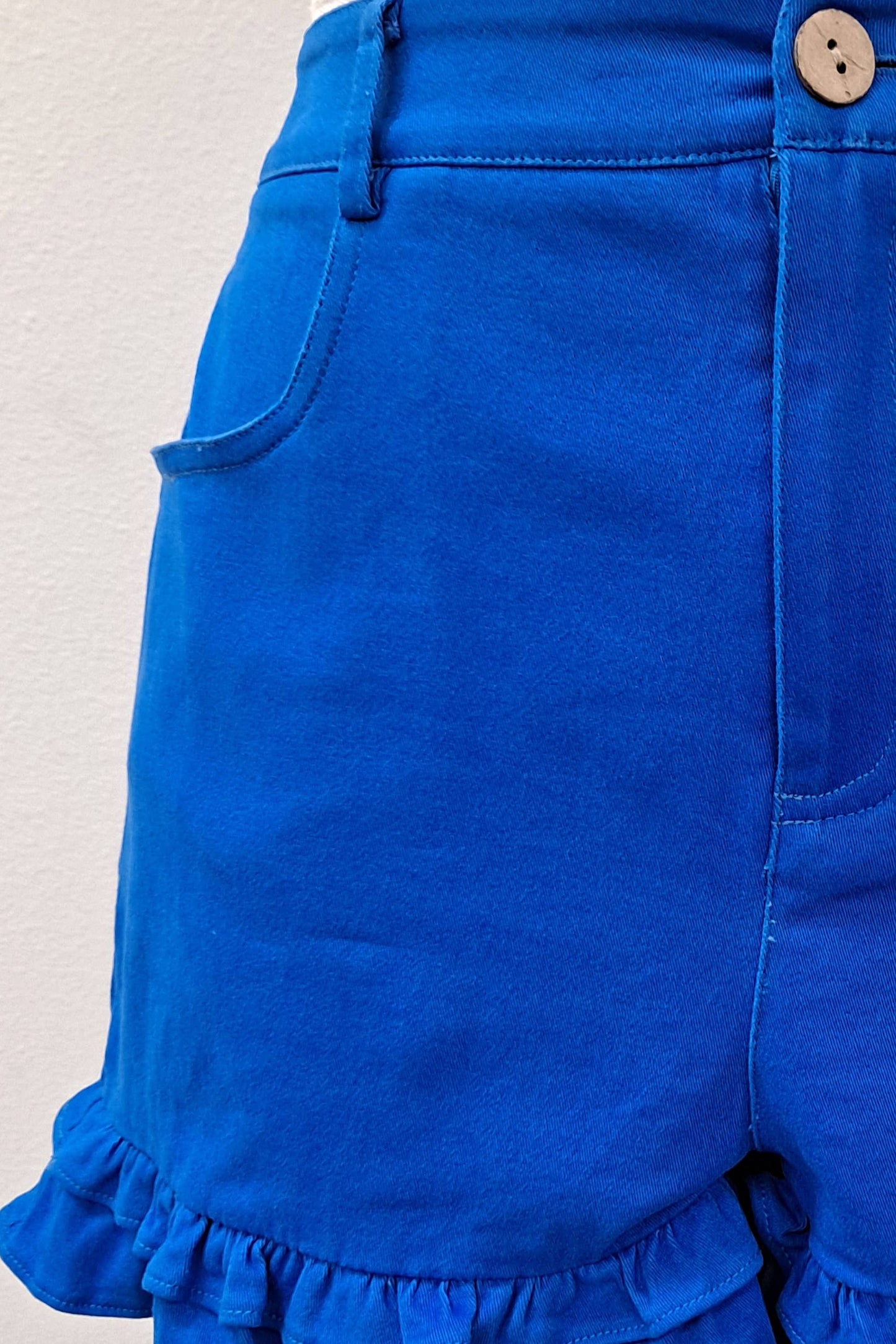 4th of July Soft Ruffle Hem Summer Shorts