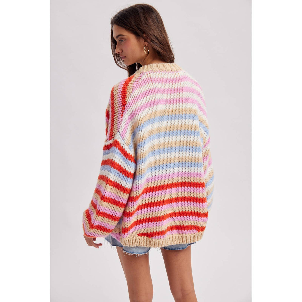 MULTI STRIPE CARDIGAN