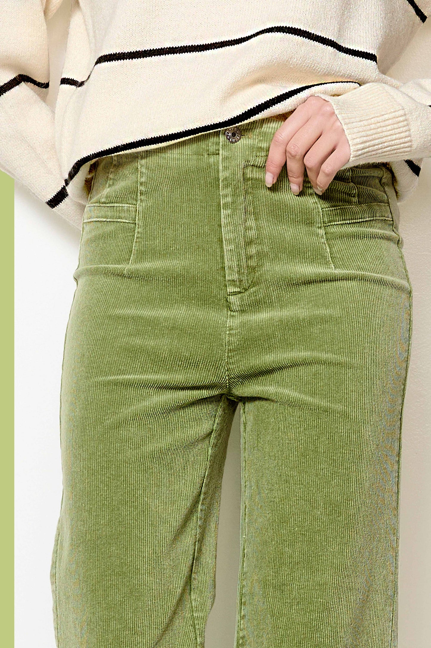 MCP4220-Mineral Washed High Waisted Wide Leg Corduroy Pants
