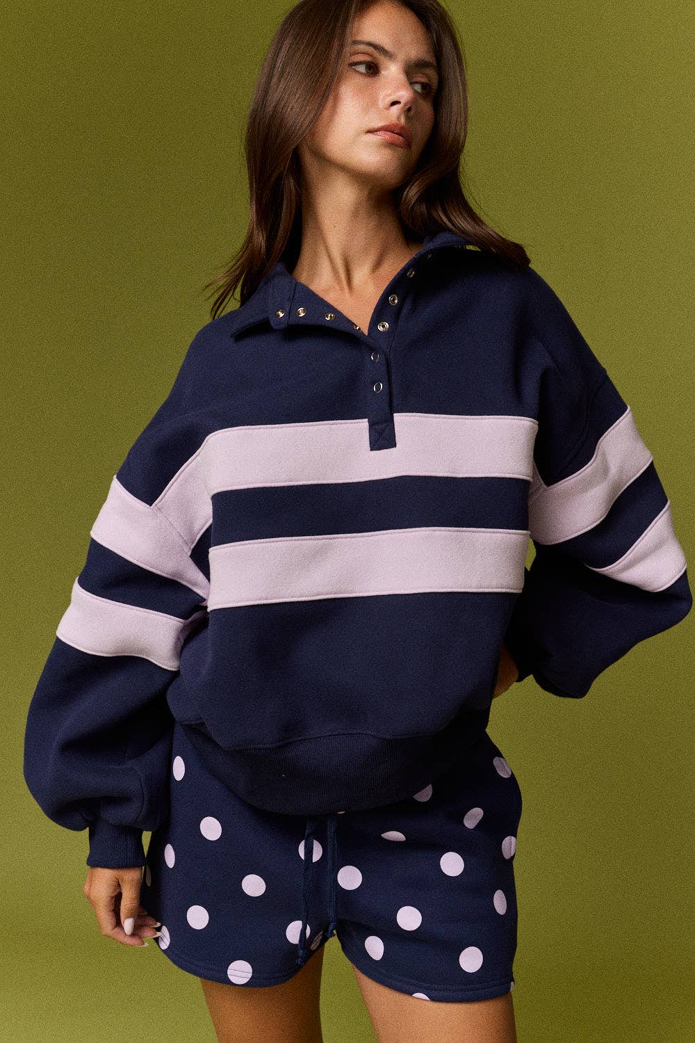 Lottie Stripe Rugby Pullover