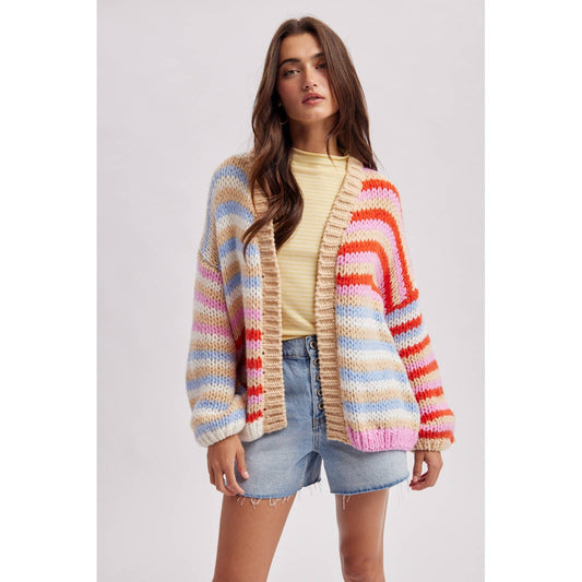 MULTI STRIPE CARDIGAN