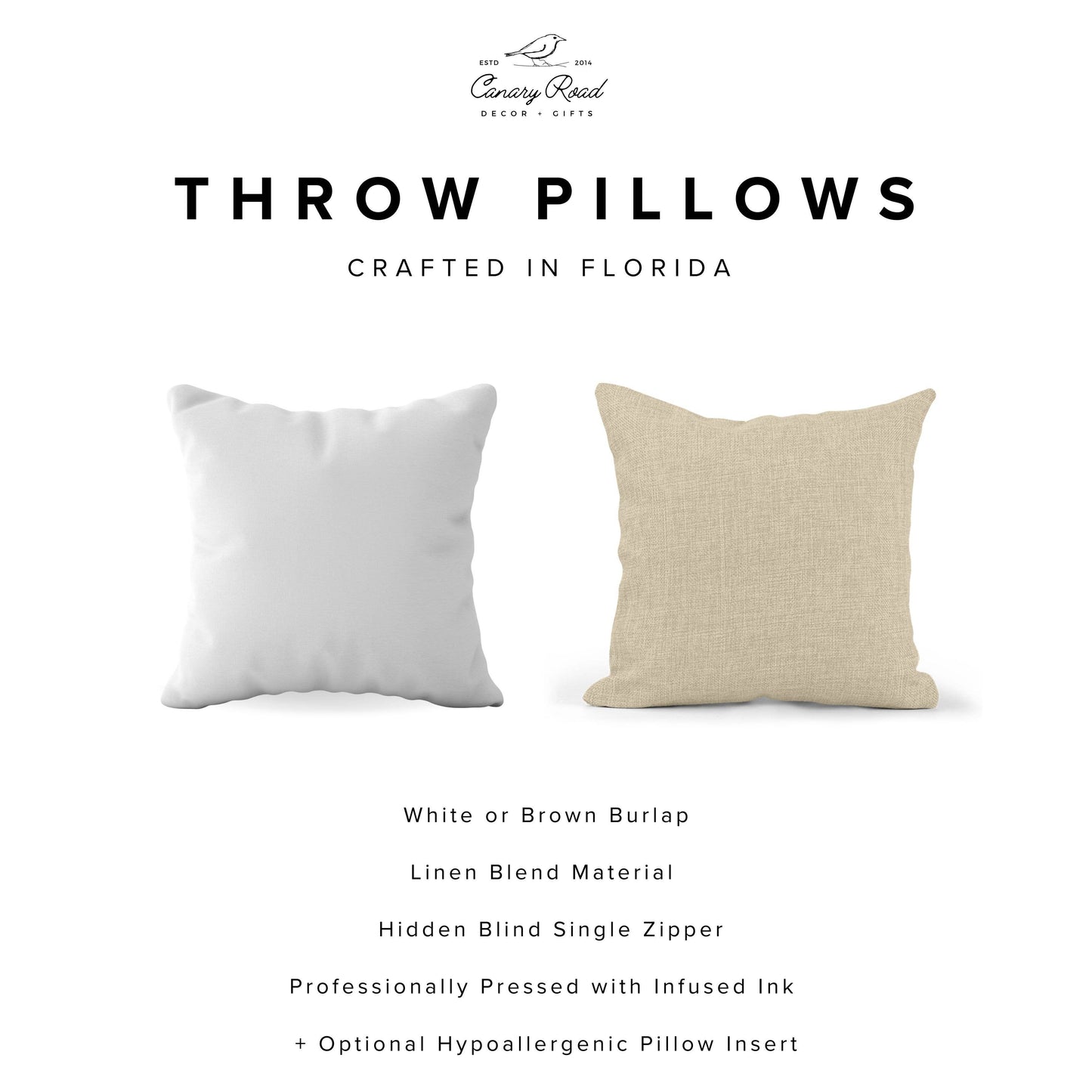 Custom Localization Pillow, Personalize Zip Code City State