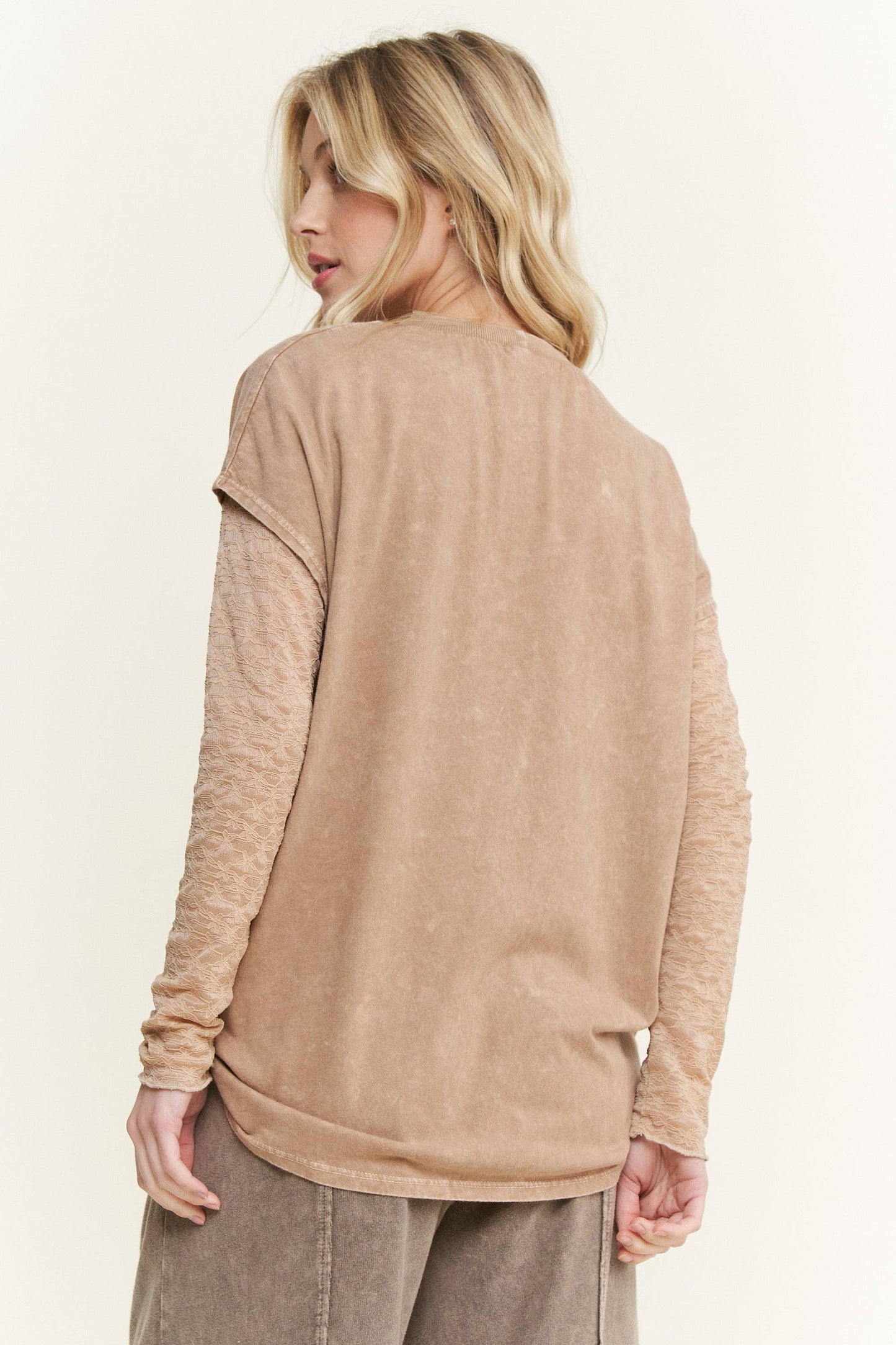 Mesh Floral Lace Layering top HT6578P1
