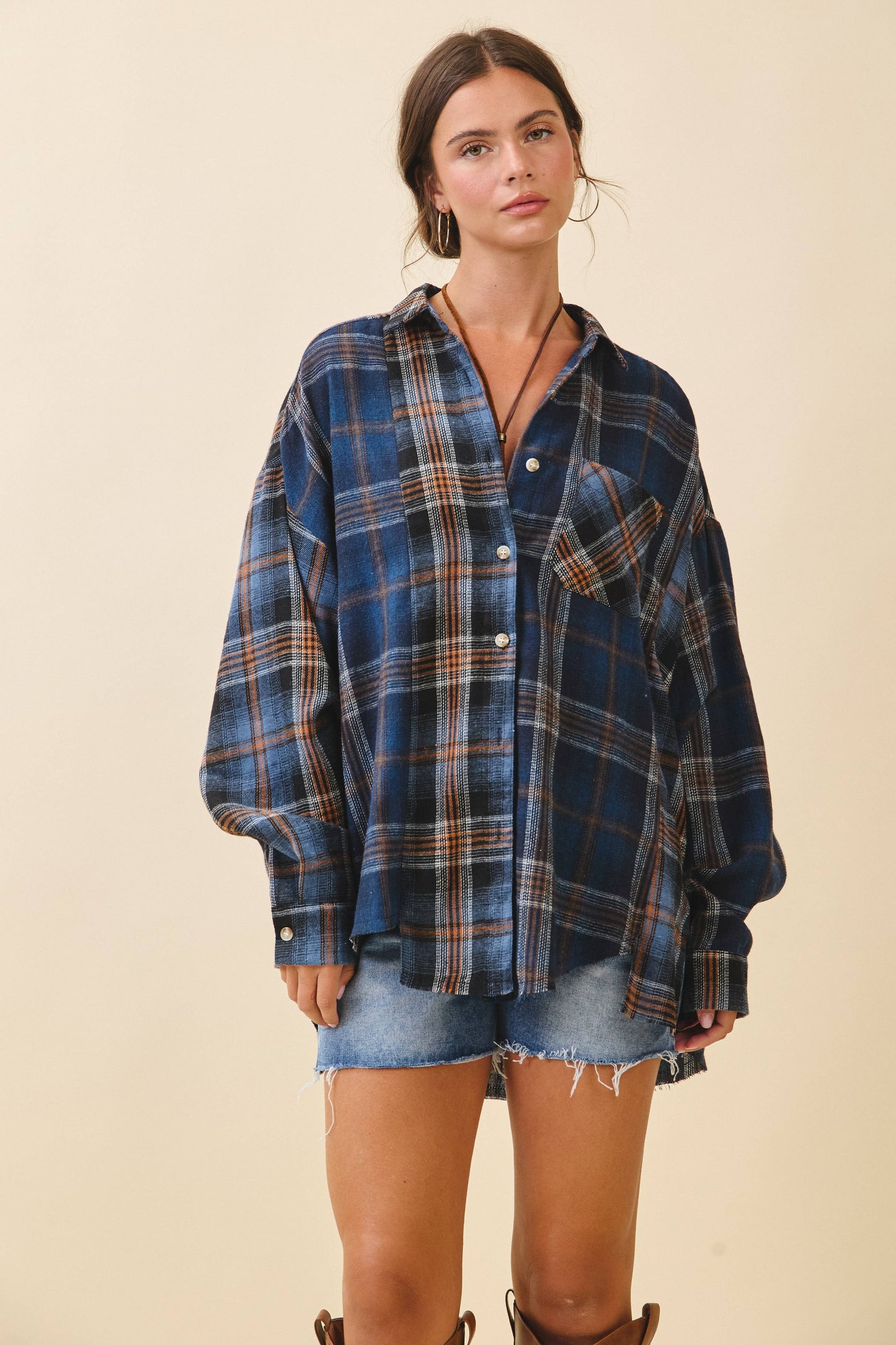 8376EN Kambrie Plaid Flannel Shirt