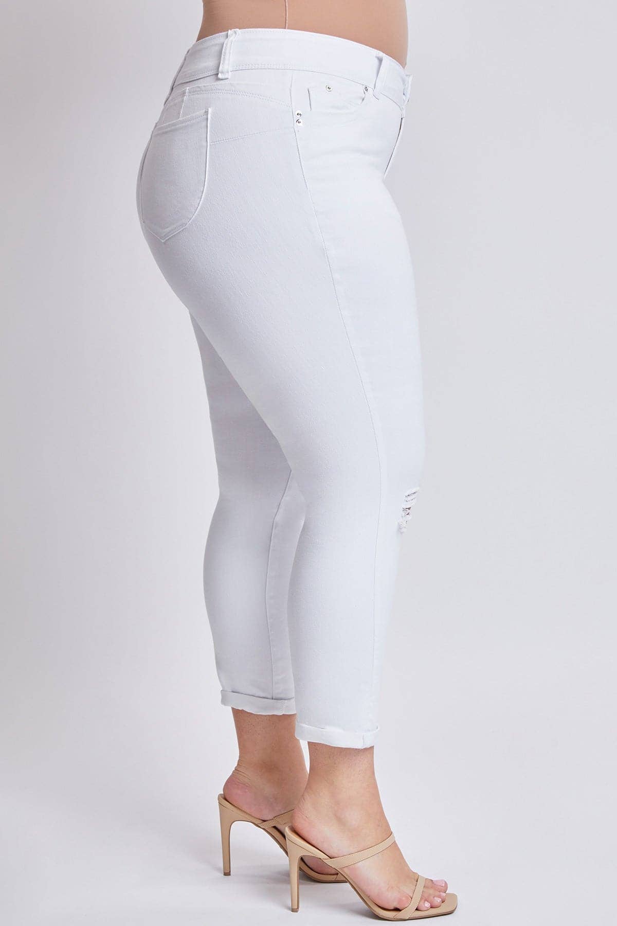 Plus WannaBettaButt Cuffed Ankle Jeans-EP953119