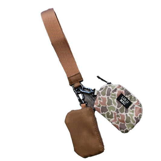 Girlie Girl Originals - DP-8162 Dark Camo/Brown Lulu Mac Double Pouch Wristlets