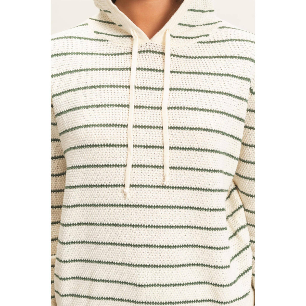 Double Zero - Striped Hooded Sweater