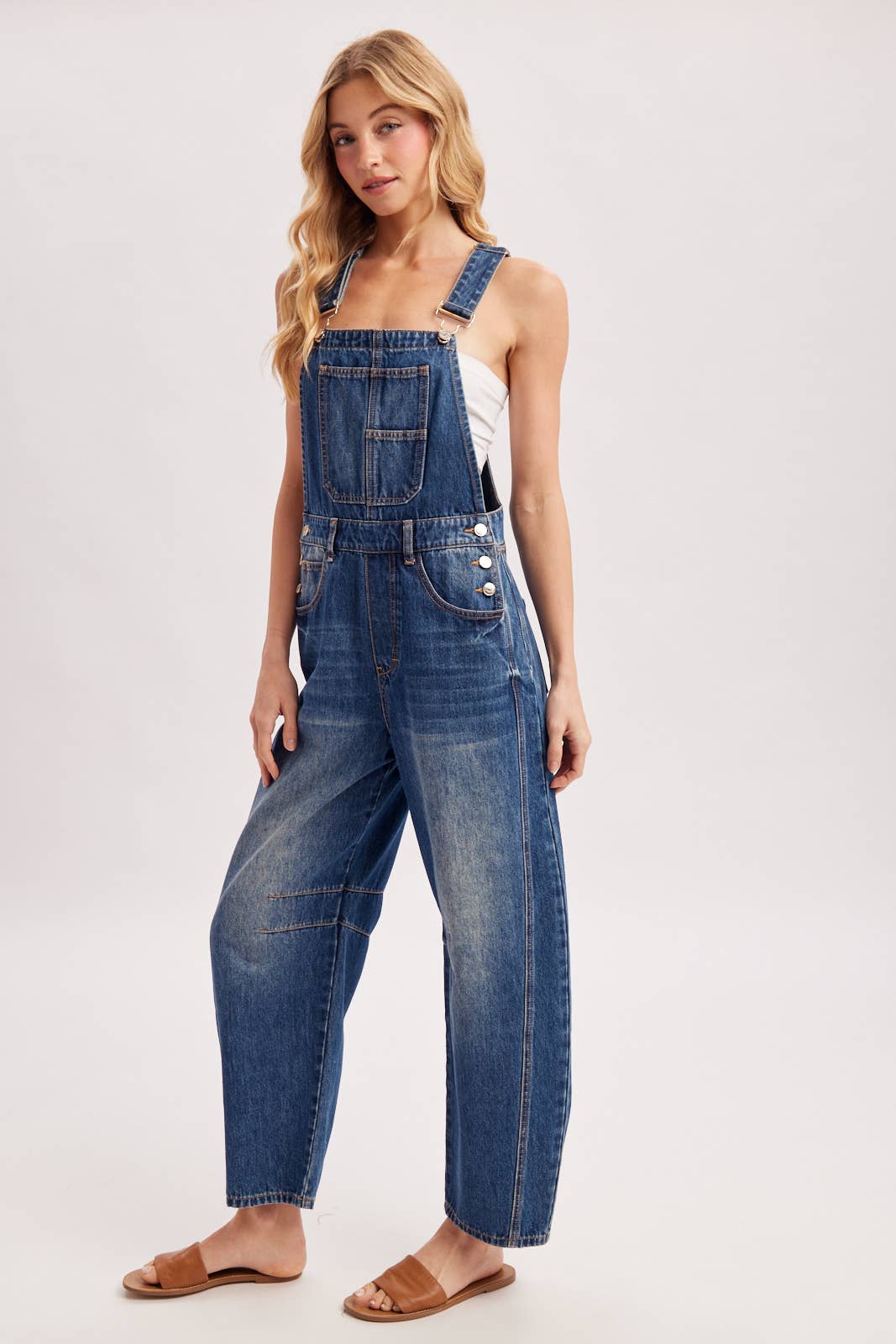 Bluivy - DENIM BARREL OVERALLS