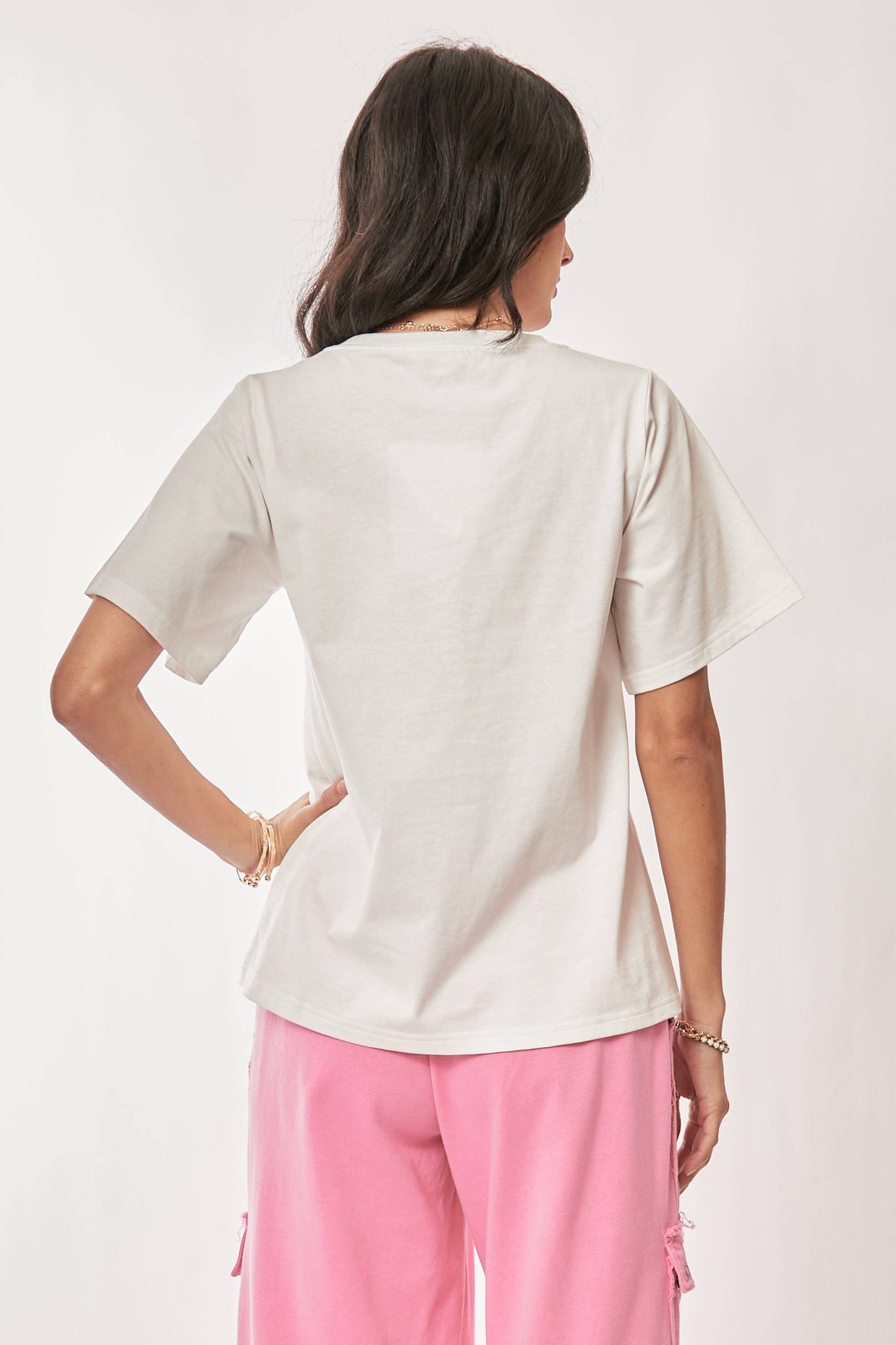 Davi & Dani - FLOWER MARKET WITH FLORAL GRAPHIC PRINT KNIT TOP