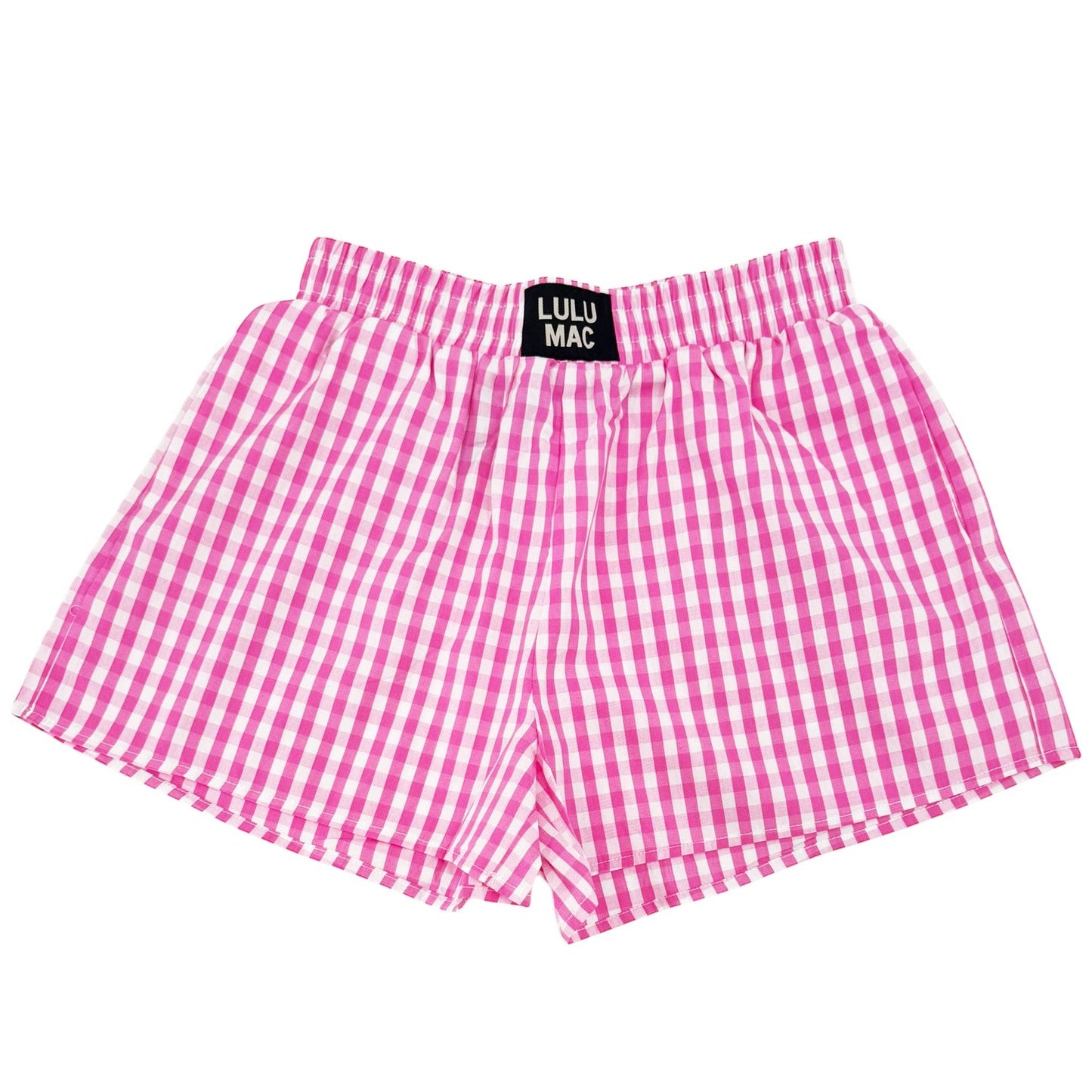 Girlie Girl Originals - BXGH-PINK GINGHAM BOXER SHORT