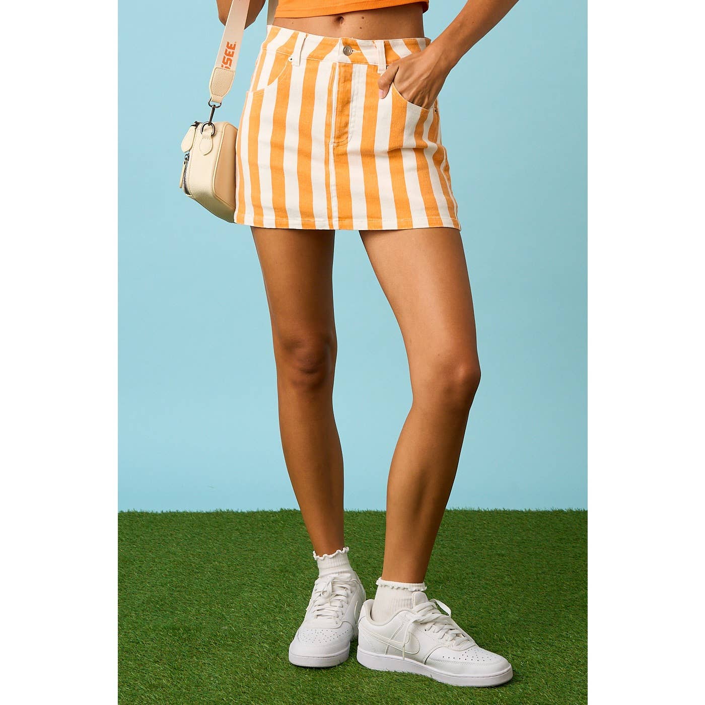 mittoshop - GAME DAY STRIPED MINI SKORT