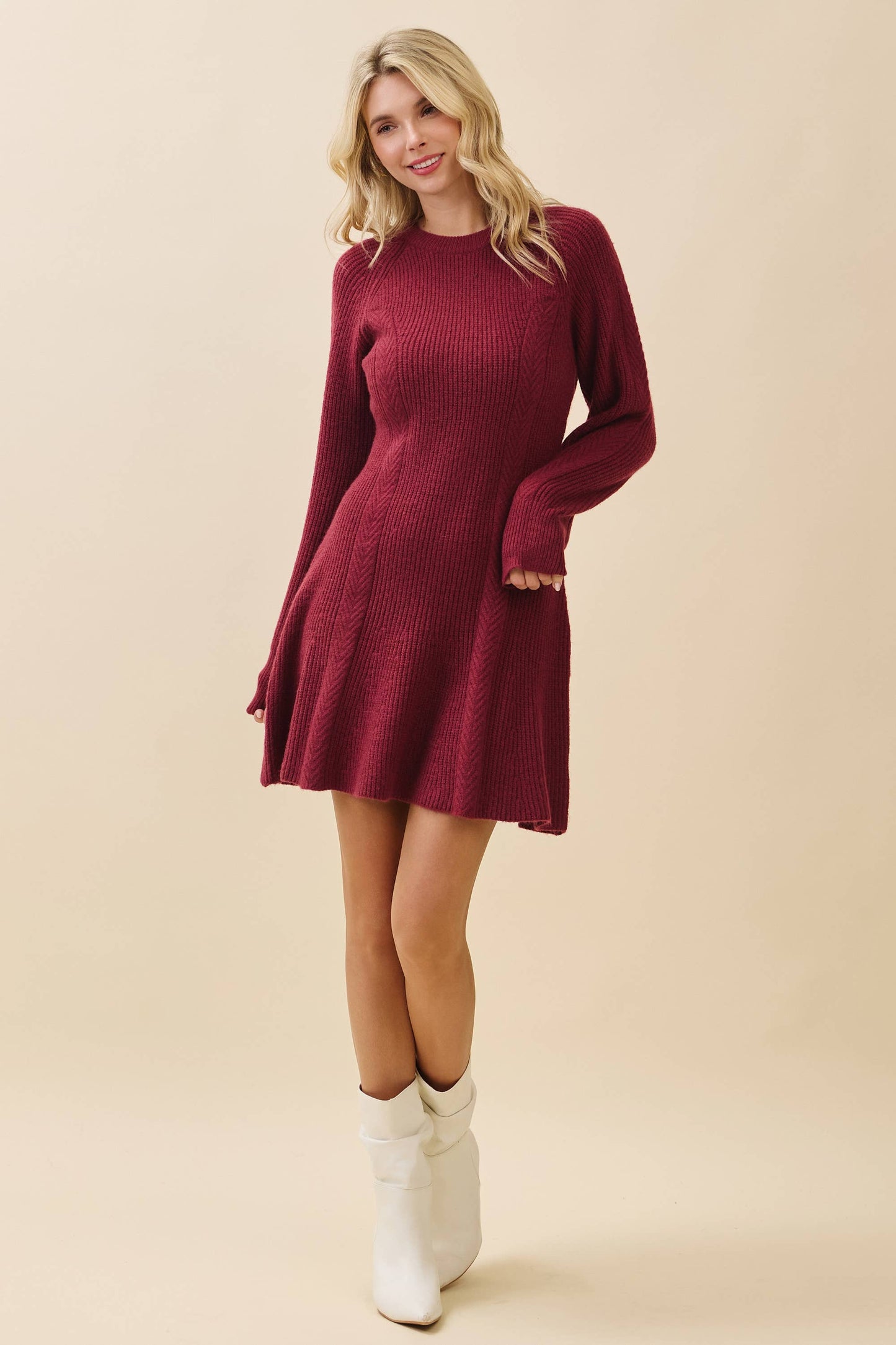 Ribbed Knit Sweater Dress OD52027