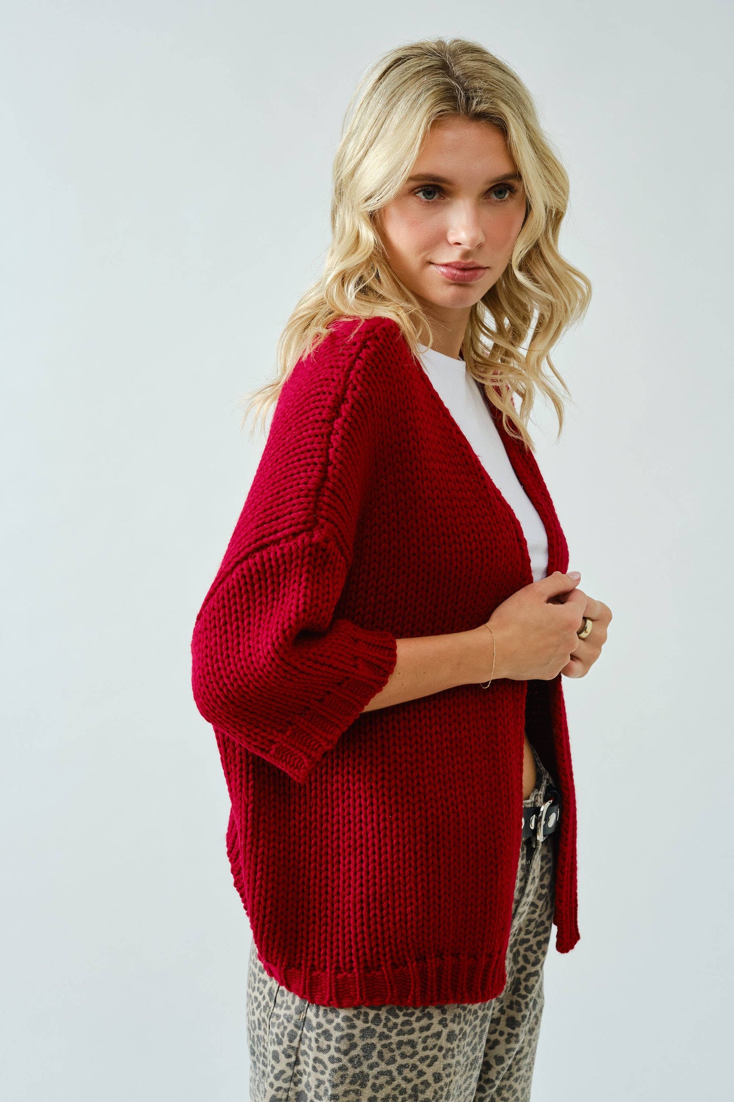 SA00115T - Chunky Open Cardigan