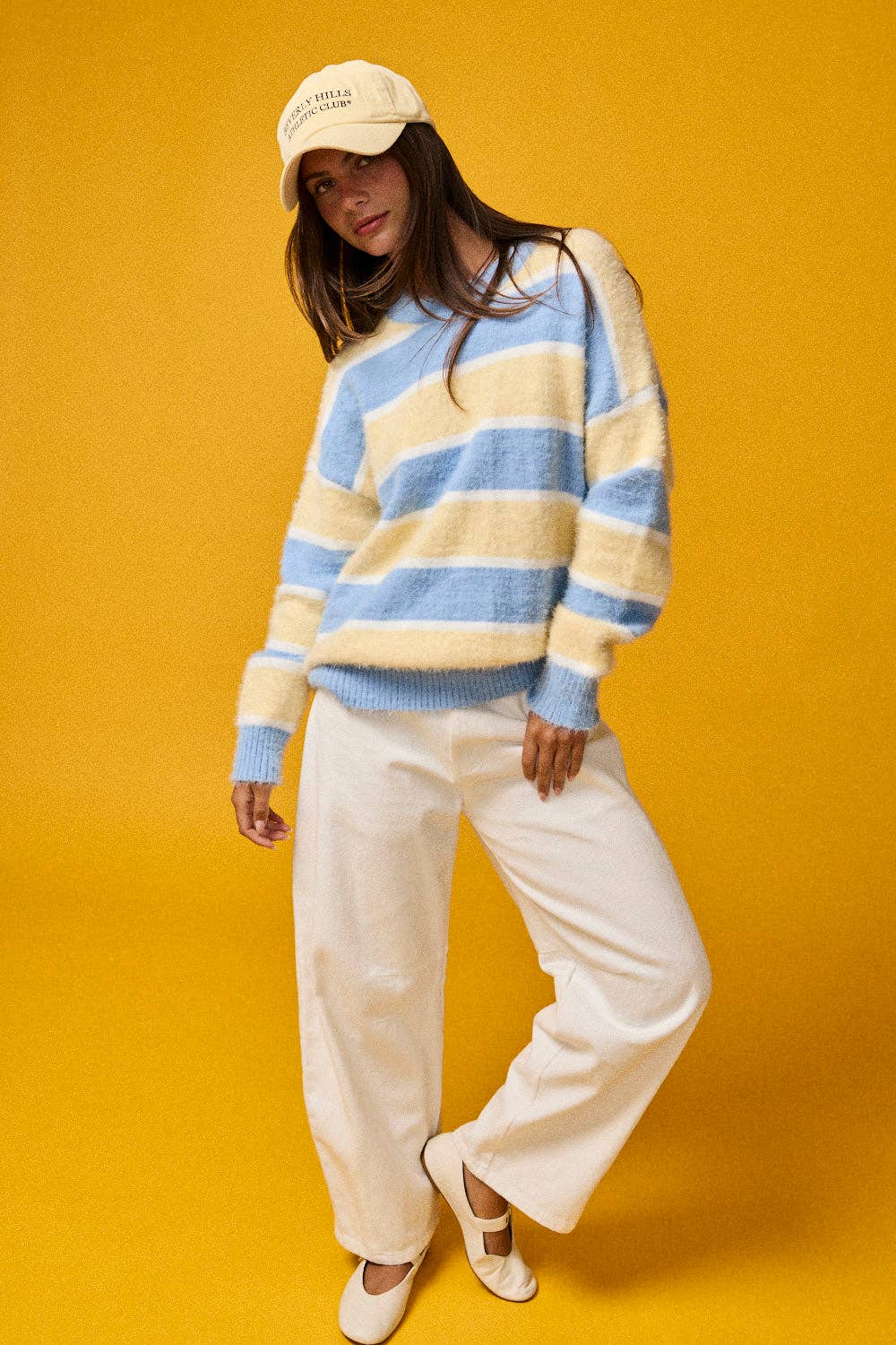 PT19021 - FUZZY KNIT SWEATER TOP