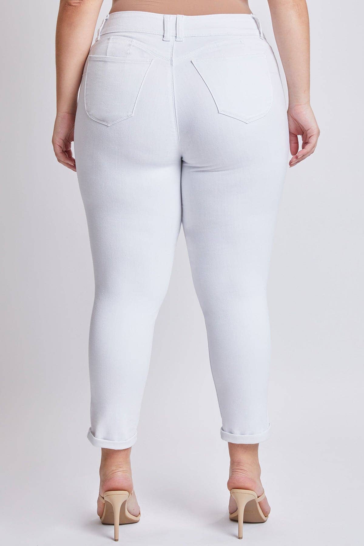 Plus WannaBettaButt Cuffed Ankle Jeans-EP953119