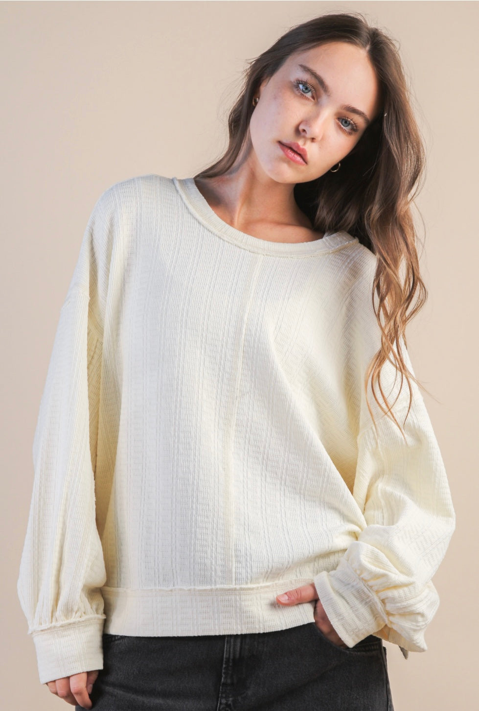 Textured knit top