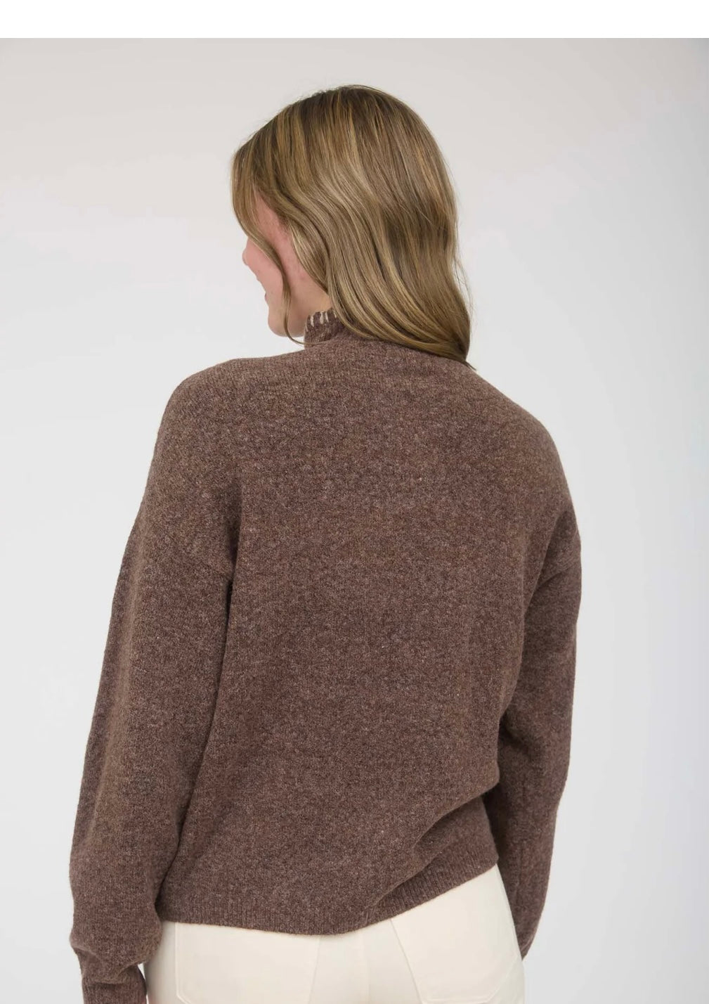 Floral embroidery sweater