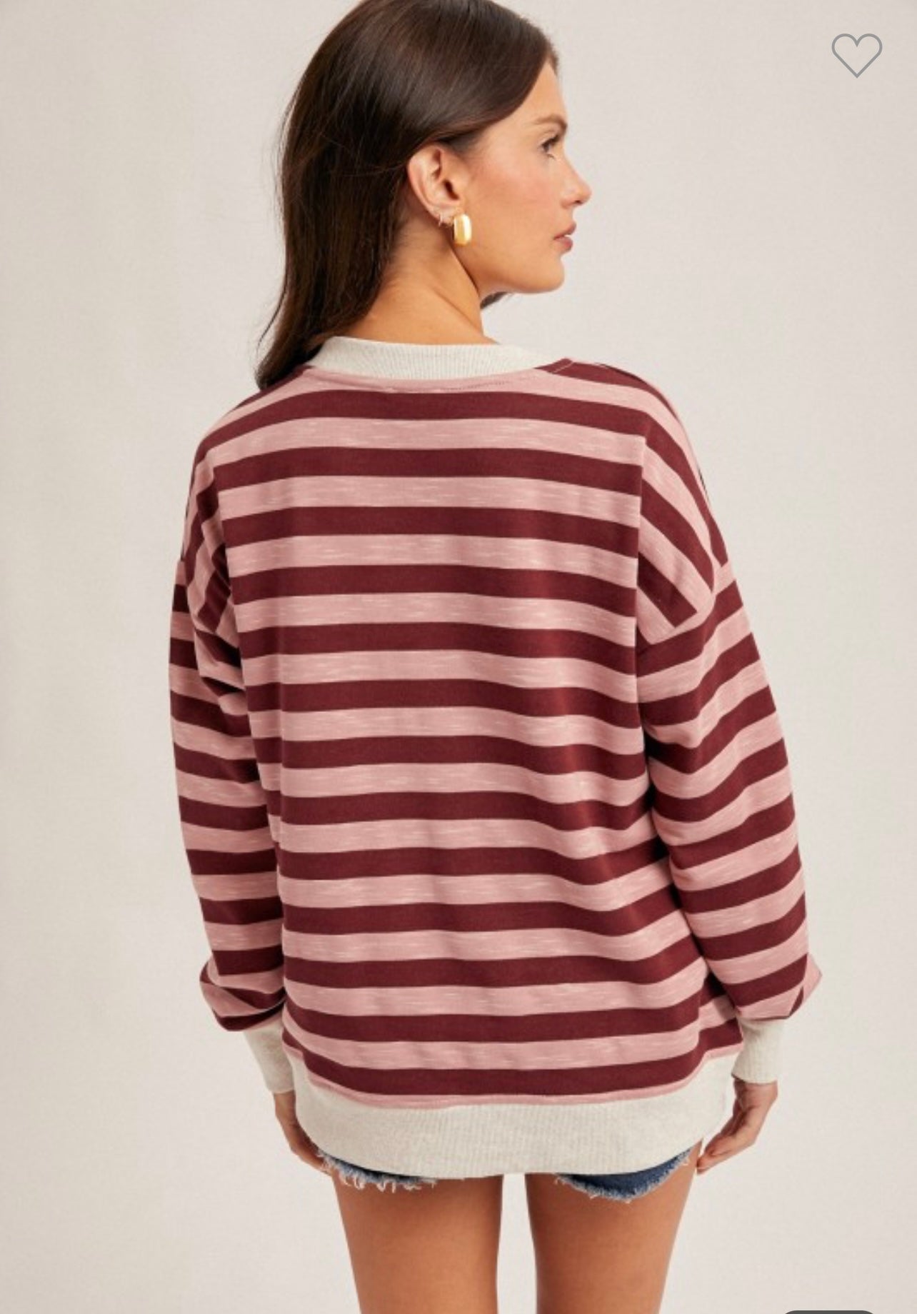 Stripe oversized sweatshirt