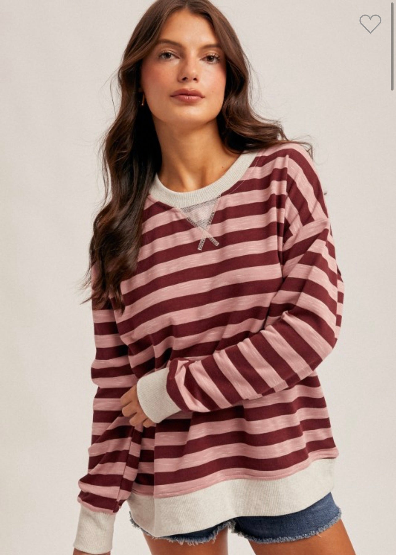 Stripe oversized sweatshirt