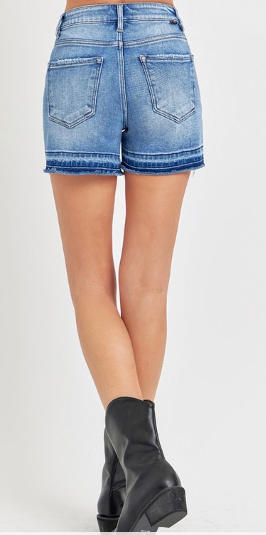 Risen High rise denim shorts