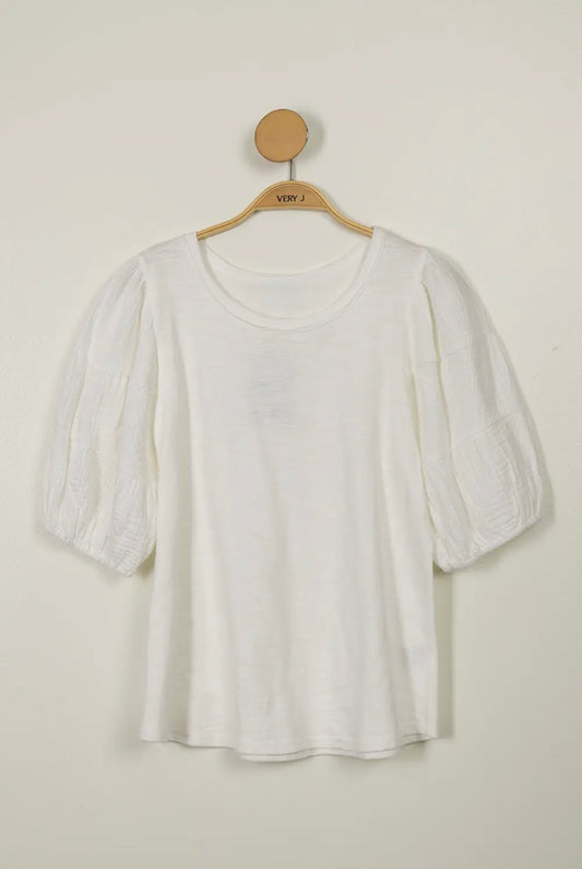 Mineral wash puff sleeve