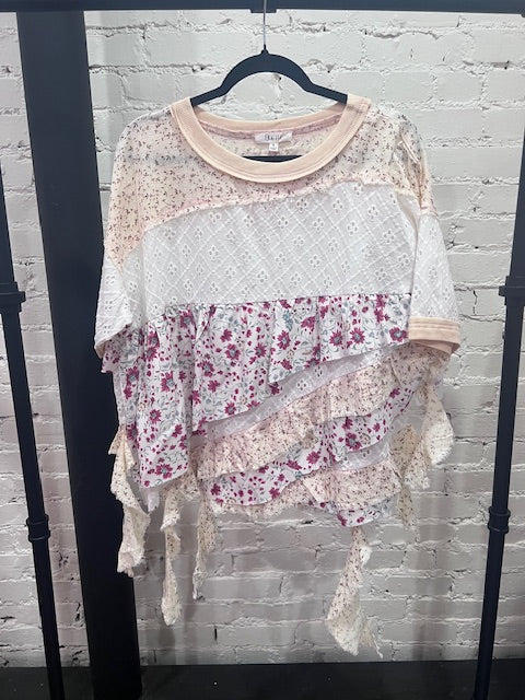 Mixed floral top