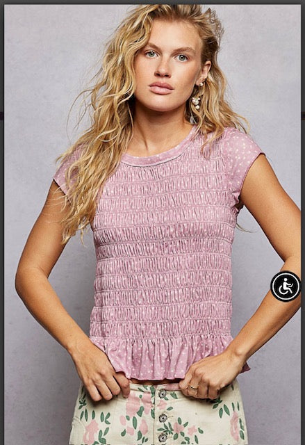 Short sleeve knit top