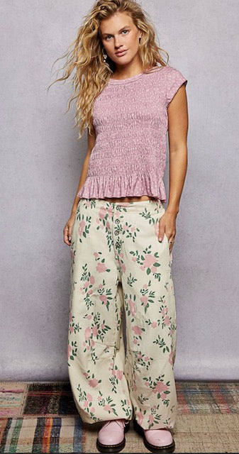 Short sleeve knit top