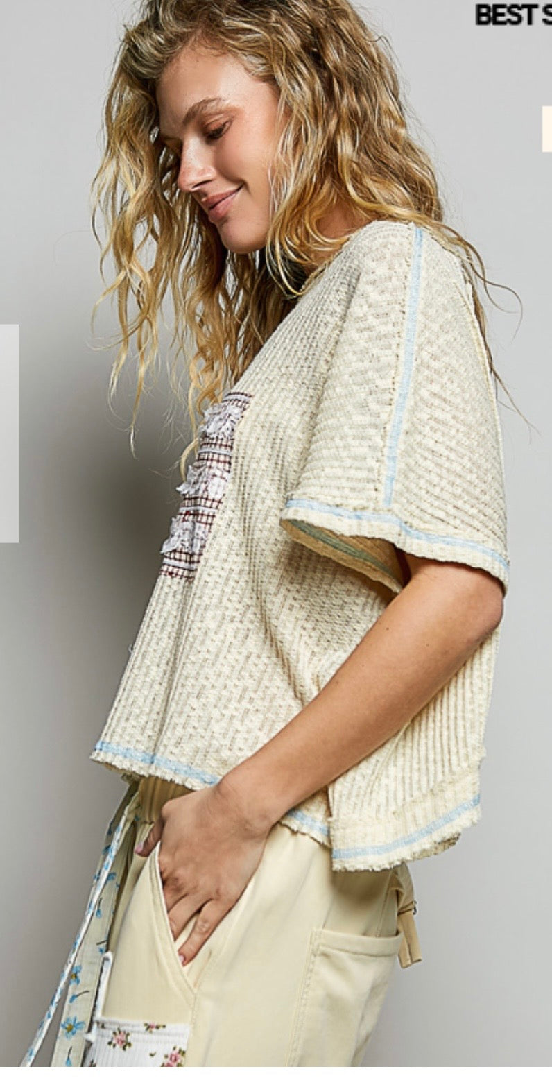 American flag patchwork top