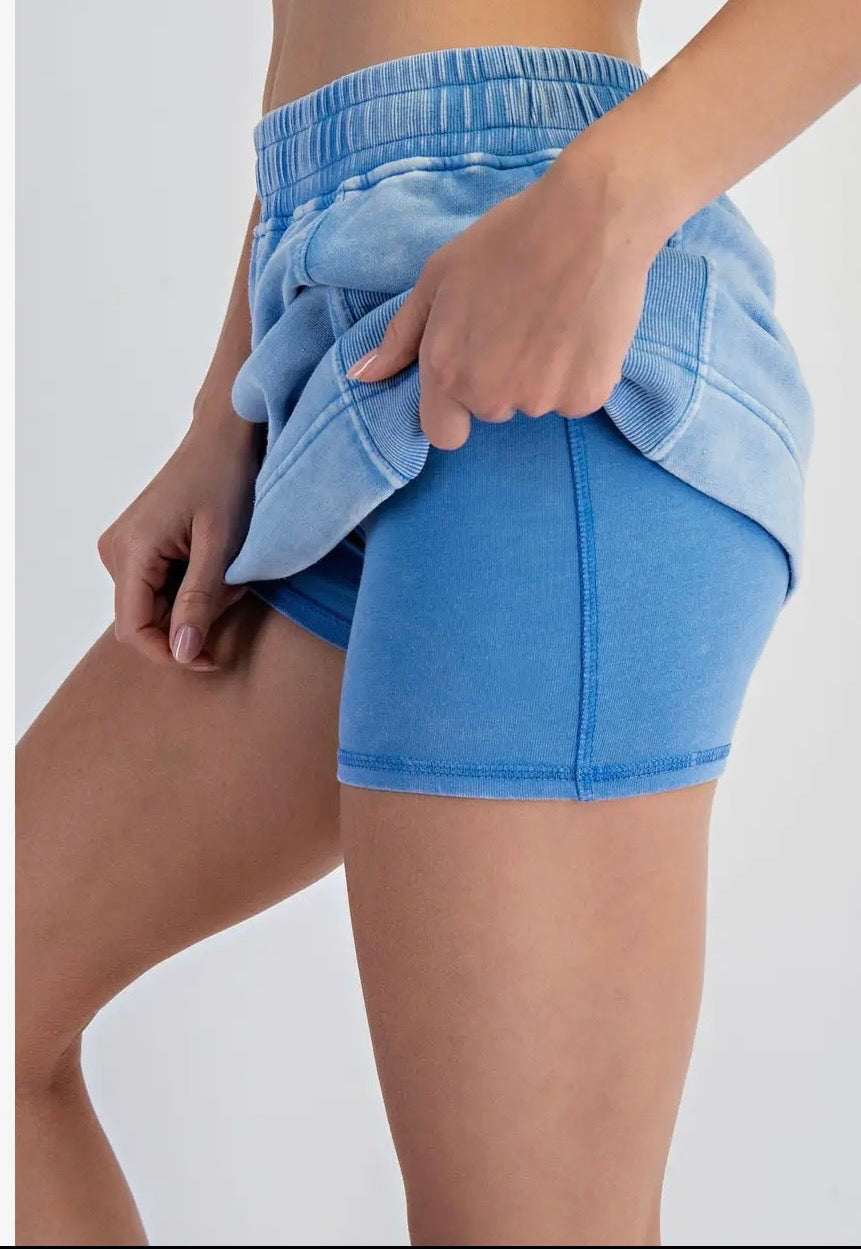 Mineral washed skort