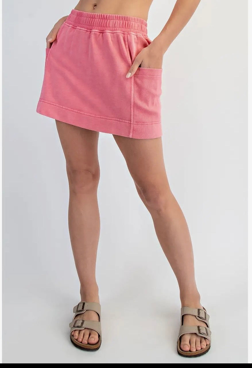 Mineral washed skort