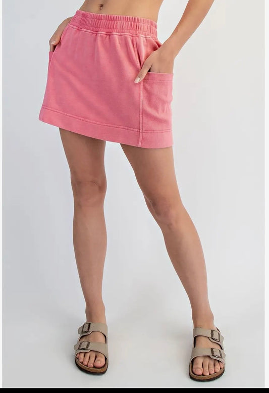 Mineral washed skort