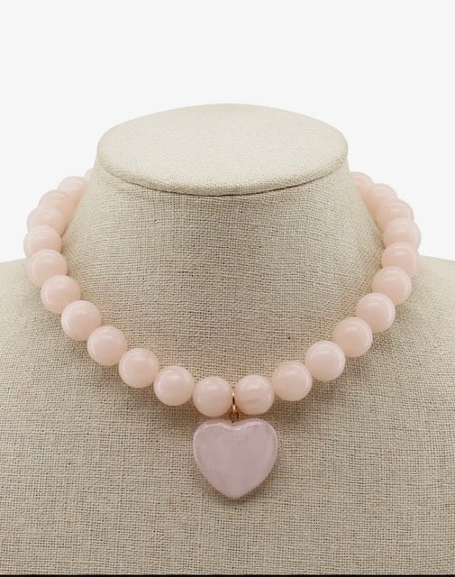 Pink acrylic beaded pink