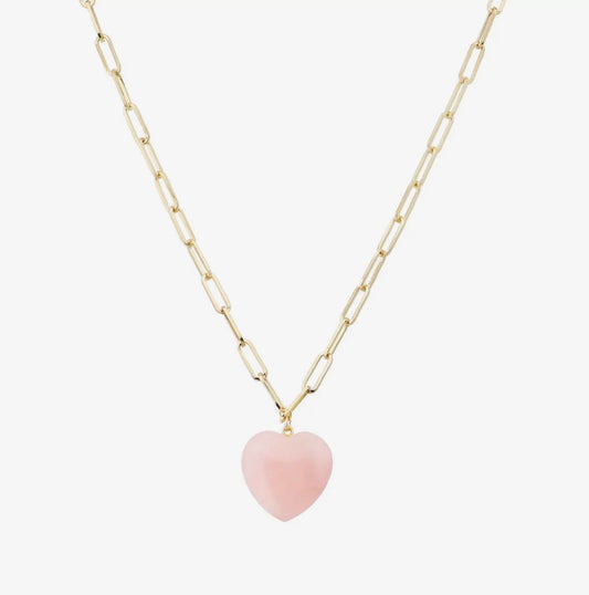 Pink natural stone heart