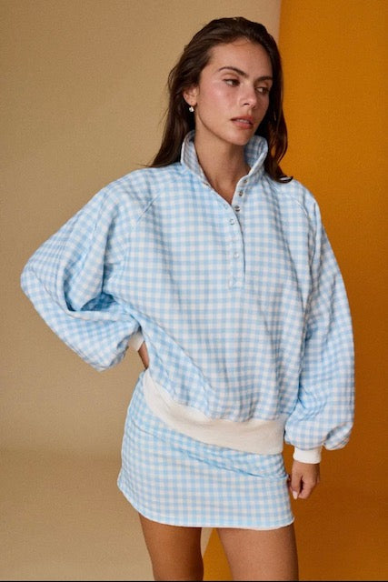 Gingham piper snap jacket