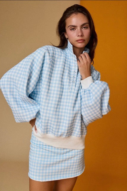 Gingham piper snap jacket