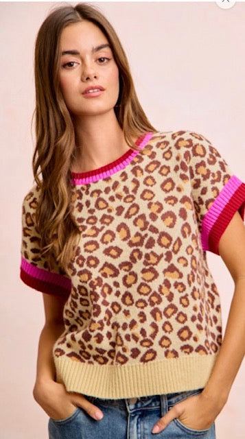 Leopard pattern top