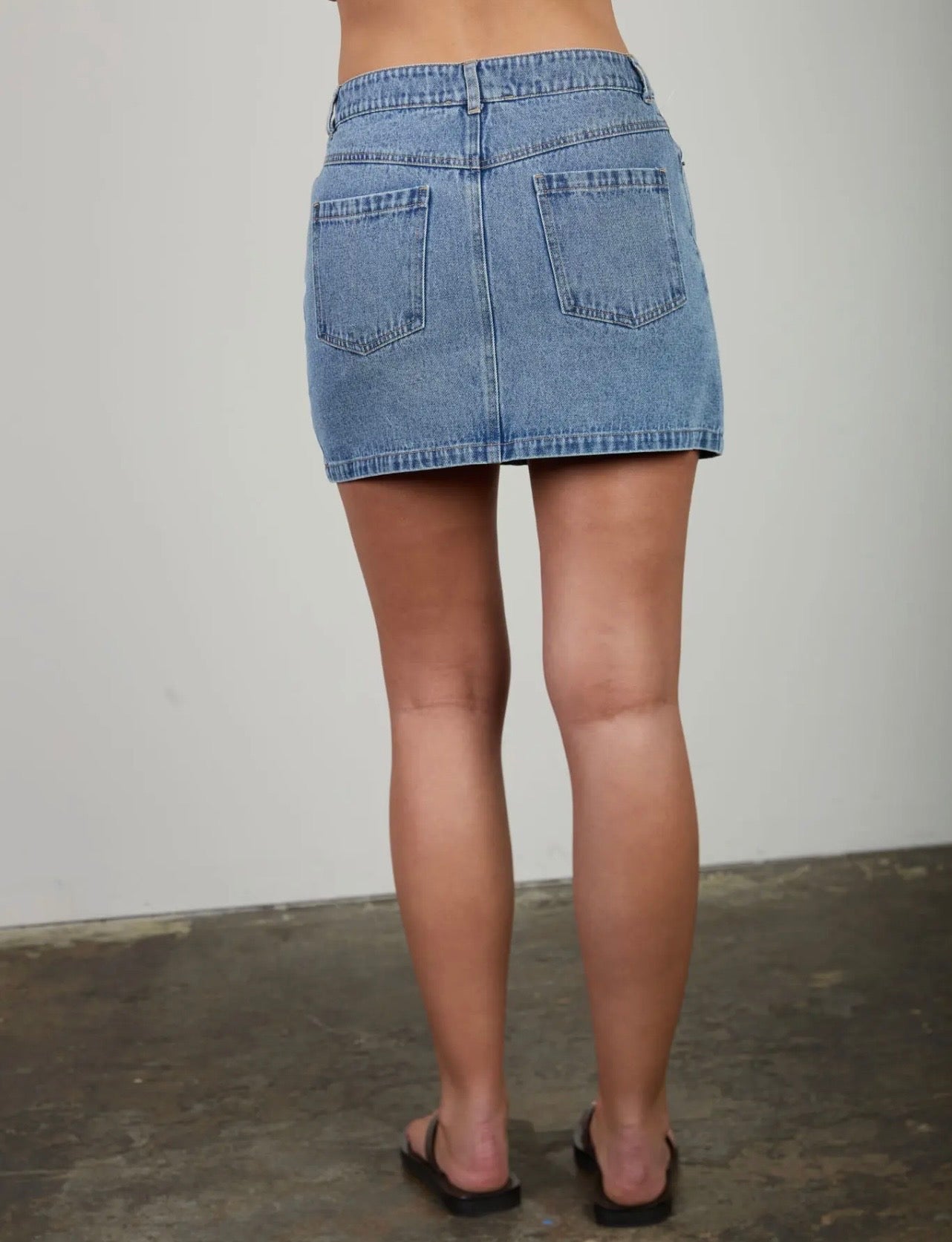 Western stitch denim skirt