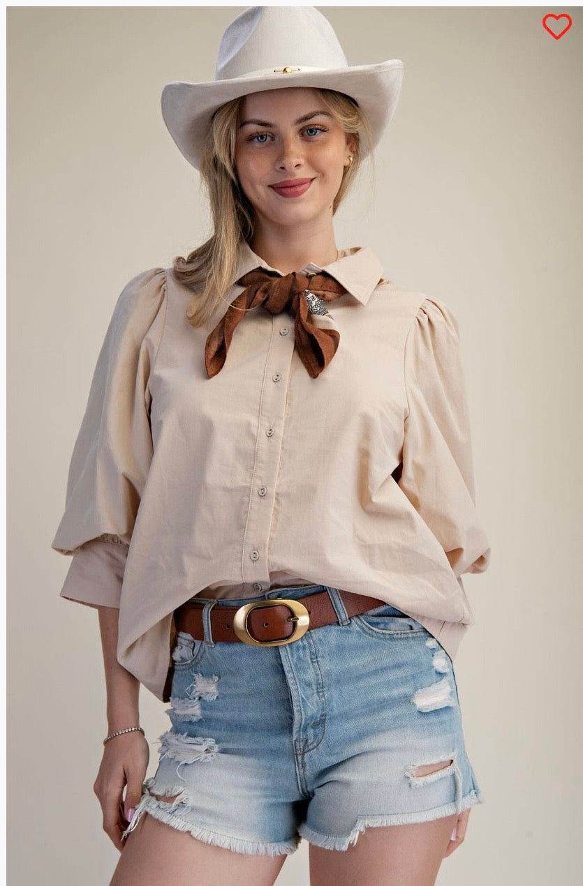 Cotton poplin blouse